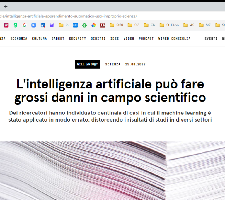 L’intelligenza artificiale può fare grossi danni in campo scientifico